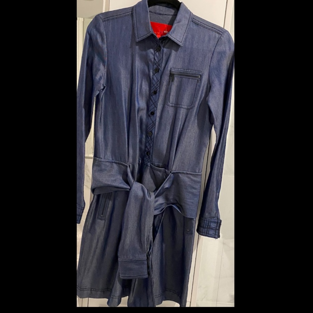 Z Spoke by Zac Posen Tie Waist Shirt Dress 4 NWOT
